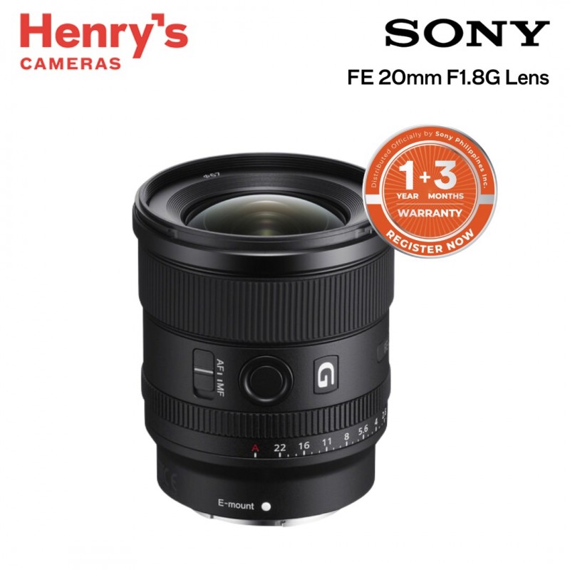 SONY FE 20MM F1.8G LENS